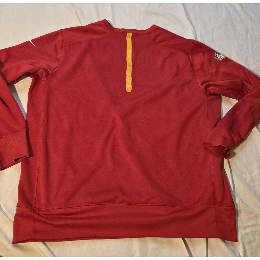 Nike Kansas City Chiefs Therma-FIT Sweatshirt Mens XXL NFL On Field Red Crew